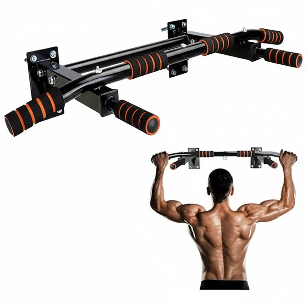 Multi-Functional Wall-Mounted Pull-Up Bar – Professional Home Gym Strength